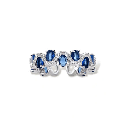 Sapphire Wave Ring by Gabriella's Jewels