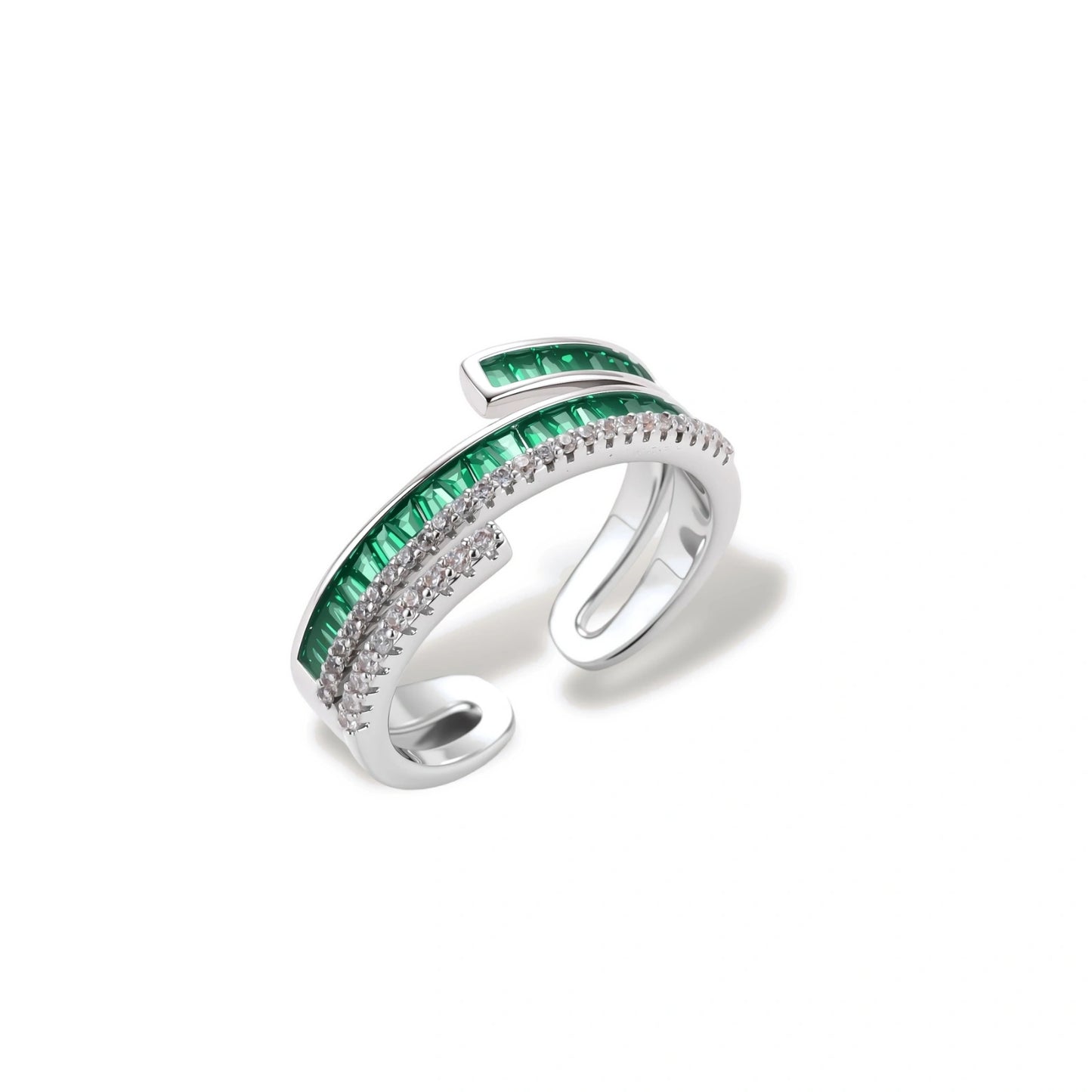Emerald Layers Ring by Gabriella's Jewels