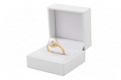 14 Karat Gold Plated Cultured Freshwater Pearl Ring