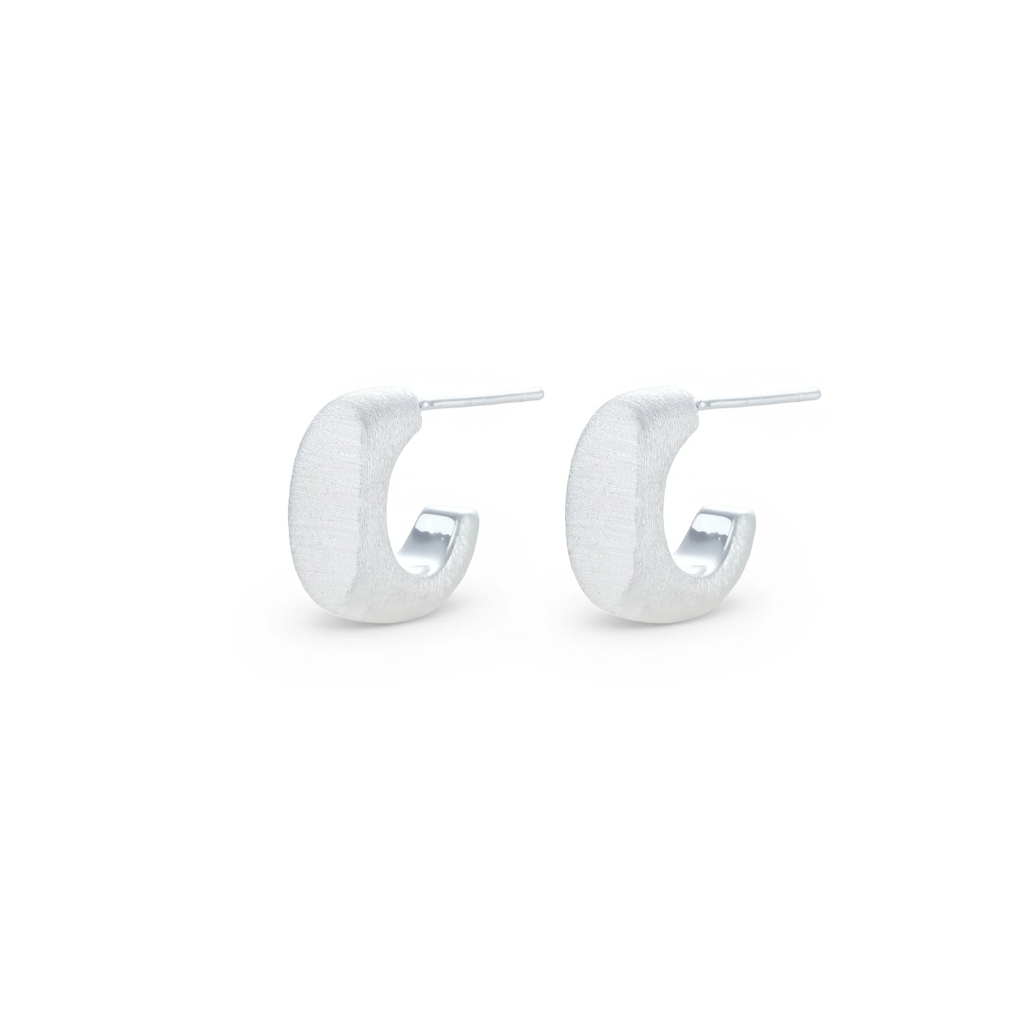 Minimal Silver Huggies by Gabriella's Jewels