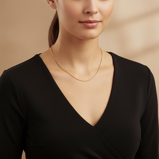 14/20 Gold Filled Rope Chain Necklace (1.1mm)