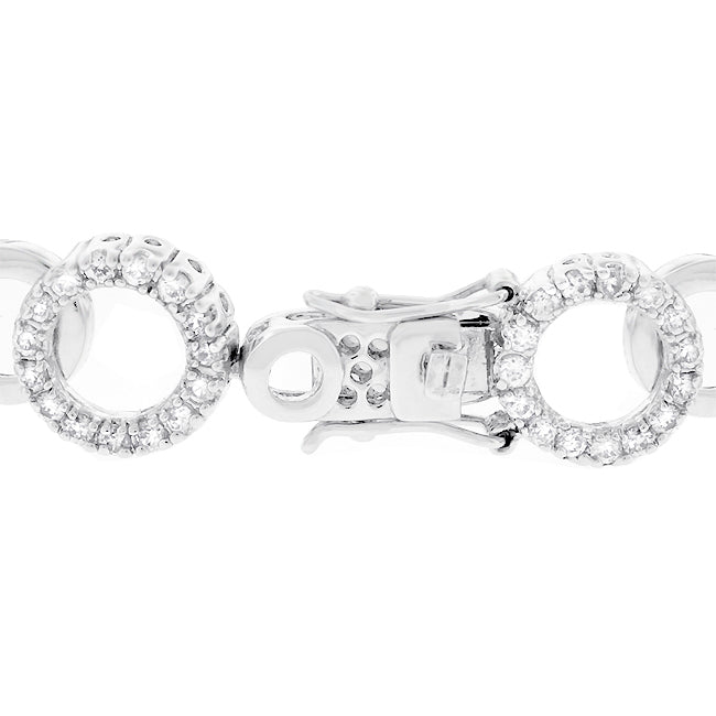 Silver Circle Bijoux 7 Inch Bracelet
