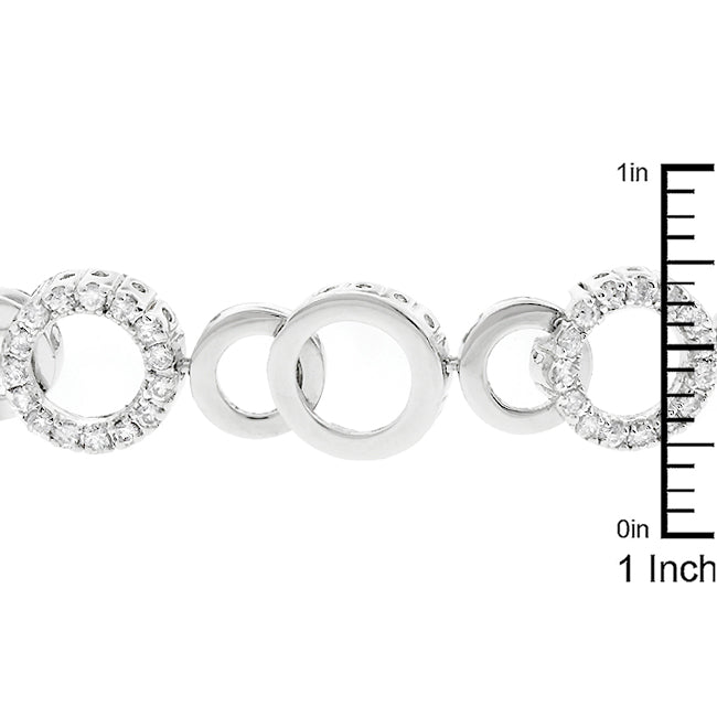 Silver Circle Bijoux 7 Inch Bracelet