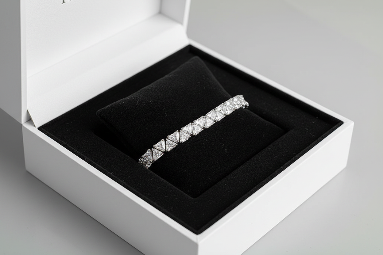 Divinity 28 carat CZ and Silver Tennis Bracelet