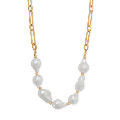 Baroque Pearl Fashion Necklace