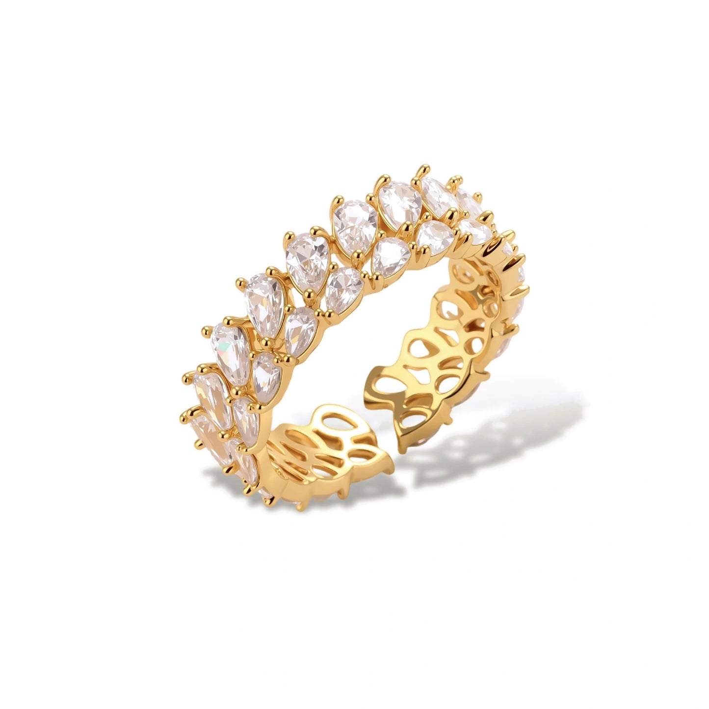 Double Pear Brilliance Ring by Gabriella's Jewels