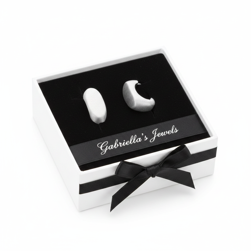 Minimal Silver Huggies by Gabriella's Jewels