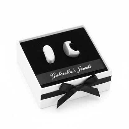 Minimal Silver Huggies by Gabriella's Jewels