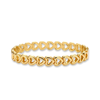 Linked Hearts Bangle by Gabriella's Jewels